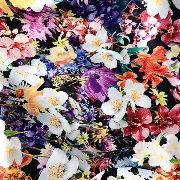 Aqua Floral Drop Waist Mini Dress - Picture 5 of 5